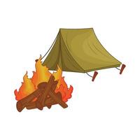 illustration of camping vector