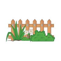 illustration of garden fence vector