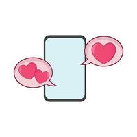 illustration of love message vector