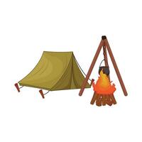 illustration of camping vector