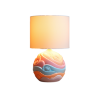 AI generated Table lamp, soft lighting, soft pastel colors png