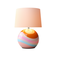 ai generado mesa lámpara, suave Encendiendo, suave pastel colores png