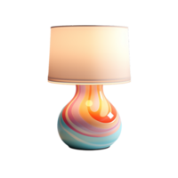 ai généré table lampe, doux éclairage, doux pastel couleurs png