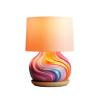 ai généré table lampe, doux éclairage, doux pastel couleurs png