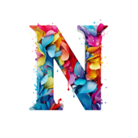 AI generated N logo, N Alphabet png