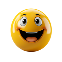 ai genererad Lycklig emoji, Lycklig emoji png, Lycklig emoji med transparent bakgrund png