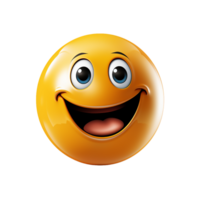 ai generiert glücklich Emoji, glücklich Emoji png, glücklich Emoji mit transparent Hintergrund png