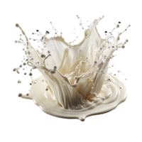 ai generato latte spruzzata, latte spruzzo png, latte spruzzo con trasparente sfondo png