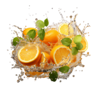 ai generato frutta succo spruzzata, frutta succo spruzzo png