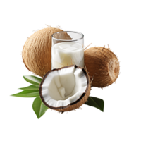 ai generiert Kokosnuss Frucht, Kokosnuss Obst png, Kokosnuss Obst mit transparent Hintergrund png