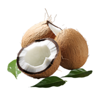 ai generato Noce di cocco frutta, Noce di cocco frutta png, Noce di cocco frutta con trasparente sfondo png