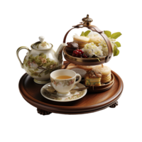 AI generated Tea Table, Tea Table Png, Tea Table With Transparent Background png