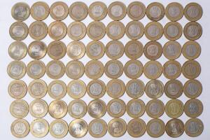 Various Indian ten rupee coins obverse coin texture background photo
