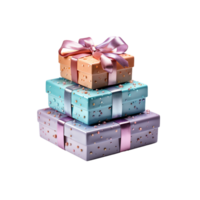 ai generato compleanno regalo, compleanno regalo png, compleanno regalo con trasparente sfondo png