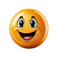 ai gerado sorridente face emoji, sorridente face emoji png, sorridente face emoji com transparente fundo png