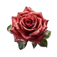 ai gerado rosa, rosa png, rosa vermelho flor png, rosa com transparente fundo png