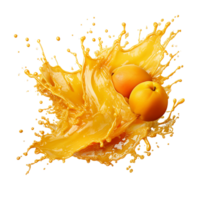 ai generado mango jugo chapoteo, mango jugo chapoteo png, mango jugo chapoteo con transparente antecedentes png