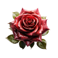 ai generiert Rose, Rose png, Rose rot Blume png, Rose mit transparent Hintergrund png