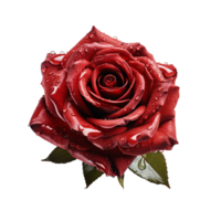 ai généré rose, Rose png, Rose rouge fleur png, Rose avec transparent Contexte png