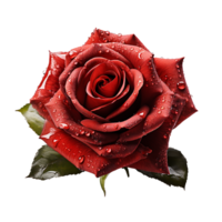 ai generiert Rose, Rose png, Rose rot Blume png, Rose mit transparent Hintergrund png