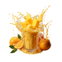 ai gegenereerd mango sap plons, mango sap plons png, mango sap plons met transparant achtergrond png