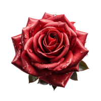 ai gerado rosa, rosa png, rosa vermelho flor png, rosa com transparente fundo png