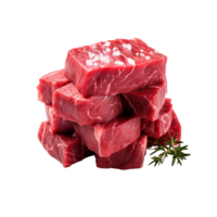 ai generado crudo carne de vaca rebanadas, crudo carne de vaca rebanadas png, crudo carne de vaca rebanadas con transparente antecedentes png