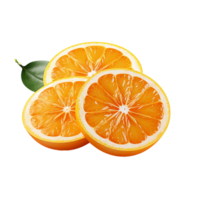 ai generado naranja rebanada, naranja rebanada png, naranja rebanada con transparente antecedentes png