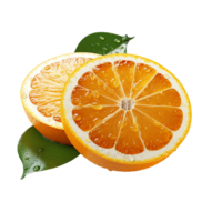 ai generado naranja rebanada, naranja rebanada png, naranja rebanada con transparente antecedentes png