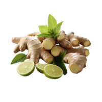 AI generated Ginger Root, Ginger Root Png, Ginger Root With Transparent Background png