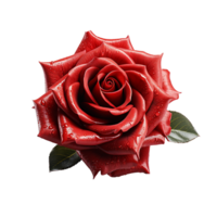ai gegenereerd roos, roos png, roos rood bloem png, roos met transparant achtergrond png
