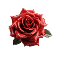 ai generiert Rose, Rose png, Rose rot Blume png, Rose mit transparent Hintergrund png