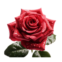 ai généré rose, Rose png, Rose rouge fleur png, Rose avec transparent Contexte png