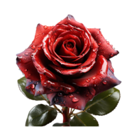 ai generiert Rose, Rose png, Rose rot Blume png, Rose mit transparent Hintergrund png