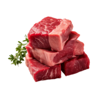 ai generado crudo carne de vaca rebanadas, crudo carne de vaca rebanadas png, crudo carne de vaca rebanadas con transparente antecedentes png