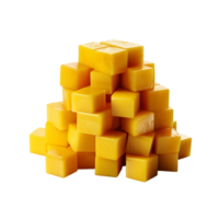 ai généré mangue cubes, mangue cubes png, mangue cubes avec transparent Contexte png