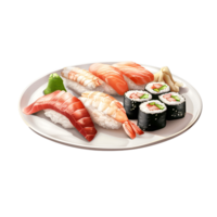 ai gerado Sushi nigiri Sushi lista não fundo png