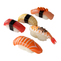 ai generiert Sushi Nigiri Sushi rollen Nein Hintergrund png