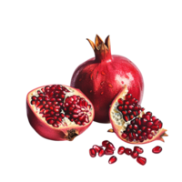 AI generated Pomegranate No Background Perfect for Print on Demand png