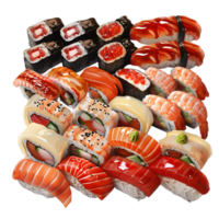 ai generado Sushi nigiri Sushi rodar No antecedentes png