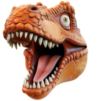 ai generiert 3d Karikatur t rex Dinosaurier Nein Hintergrund perfekt zum drucken auf Nachfrage png