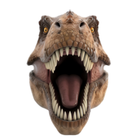 ai gerado 3d desenho animado t rex dinossauro não fundo perfeito para impressão em exigem png