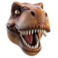 AI generated 3D Cartoon T Rex Dinosaur No Background Perfect for Print on Demand png