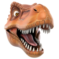 AI generated 3D Cartoon T Rex Dinosaur No Background Perfect for Print on Demand png