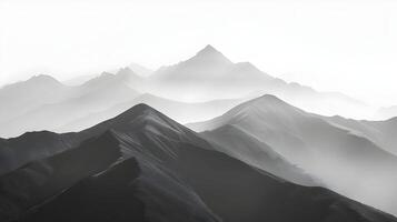 ai generado minimalista fotografía de montañas. alta resolución. ai generativo foto