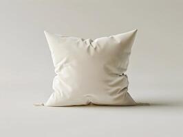 AI generated Mock up of the white pillow on a white background. High quality. AI Generative photo