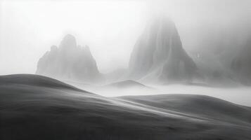 AI generated Minimalist photography of mountains. High-resolution. AI Generative photo