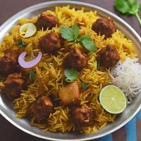 ai generado indio pollo Biryani receta foto