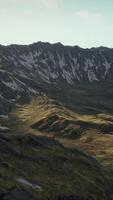 A view of a mountain range from a plane video