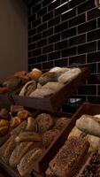 Assorted Array of Bread in Display Case video